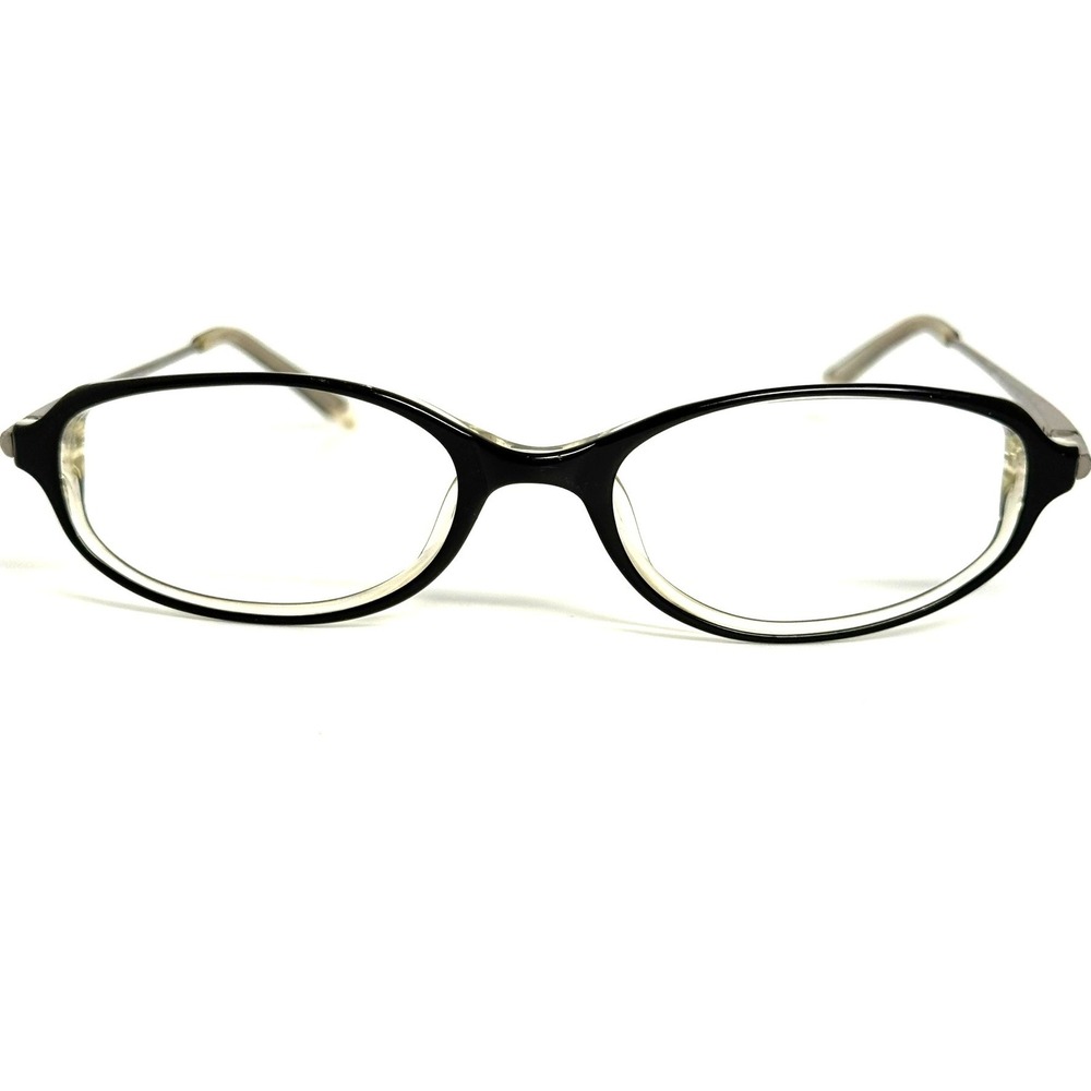 Anne Klein AK8024 K5162 Black Silver Oval Eyeglass Frames 50-17-135